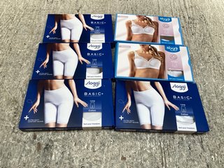 6 X ASSORTED SLOGGI UNDERWEARS TO INCLUDE SOFT MICRO-COTTON SOFT BRA IN WHITE UK SIZE 40C: LOCATION - C13