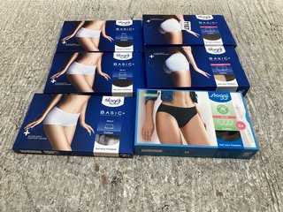 6 X ASSORTED SLOGGI UNDERWEARS TO INCLUDE BASIC+ PREMIUM COMFORT 2+ MAXI COTTON BRIEFS IN NUDE UK SIZE 14: LOCATION - C13