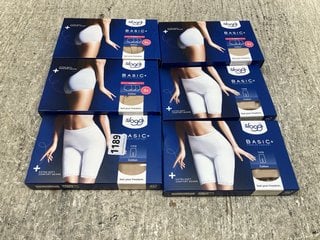 6 X ASSORTED SLOGGI UNDERWEARS TO INCLUDE BASIC+ PREMIUM COMFORT LONG BRIEF SHORTS IN NUDE UK SIZE 12: LOCATION - C13