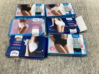 6 X ASSORTED SLOGGI UNDERWEARS TO INCLUDE BASIC+ PREMIUM COMFORT 2 X MAXI COTTON BRIEFS IN WHITE UK SIZE 16: LOCATION - C13