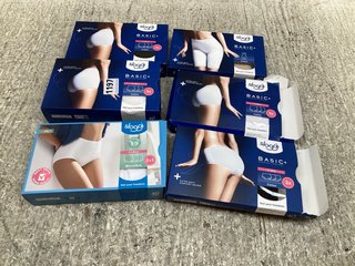 6 X ASSORTED SLOGGI UNDERWEARS TO INCLUDE BASIC+ PREMIUM COMFORT 3 X MAXI COTTON BRIEFS IN WHITE UK SIZE 20: LOCATION - C13