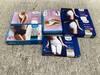 6 X ASSORTED SLOGGI UNDERWEARS TO INCLUDE CONTROL THE ORIGINAL 2 X TAI COTTON BRIEFS IN WHITE UK SIZE 14: LOCATION - C13