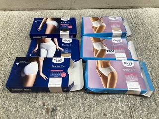 6 X ASSORTED SLOGGI UNDERWEARS TO INCLUDE CONTROL THE ORIGINAL 2 X MAXI COTTON BRIEFS IN WHITE UK SIZE 14: LOCATION - C13