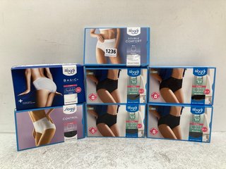 7 X ASSORTED SLOGGI UNDERWEARS TO INCLUDE DOUBLE COMFORT THE ORIGINAL MAXI BRIEF IN WHITE UK SIZE 22: LOCATION - C12