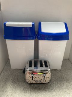 5 X ASSORTED HOUSEHOLD ITEMS TO INCLUDE RUSSELL HOBBS AND EMMA BRIDGEWATER 4 SLICE TOASTER: LOCATION - C12