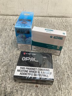 TOTALLY WICKED OPAL VAPE KIT TO INCLUDE EDGE VERY MENTHOL CARTOMISER REFILLS AND FIREROSE 5000 BLUE CRUSH NIC SALTS (PLEASE NOTE: 18+YEARS ONLY. ID MAY BE REQUIRED): LOCATION - C7