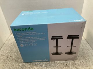 GOOD HOME KARONDA GAS LIFT BARSTOOL SET OF 2: LOCATION - C7