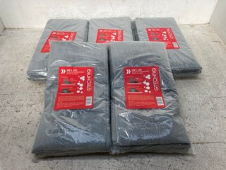 5 X 10 GTECHNIQ ZEROR MICROFIBRE BUFF CLOTHS IN GREY: LOCATION - C6