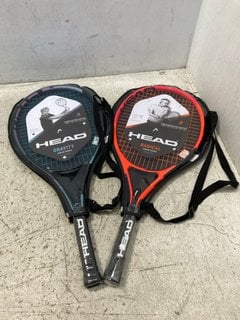 2 X HEAD RADICAL JUNIOR SERIES 25 INCH AND 23 INCH TENNIS RACKETS: LOCATION - C5