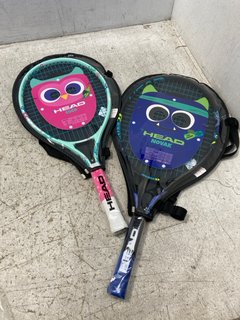 2 X HEAD RADICAL JUNIOR SERIES 21 INCH AND 23 INCH TENNIS RACKETS: LOCATION - C5