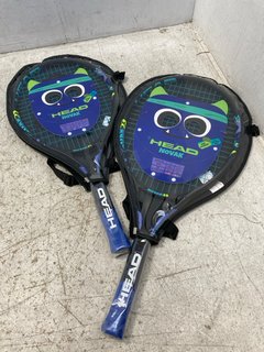 2 X HEAD RADICAL JUNIOR SERIES 21 INCH TENNIS RACKETS: LOCATION - C5