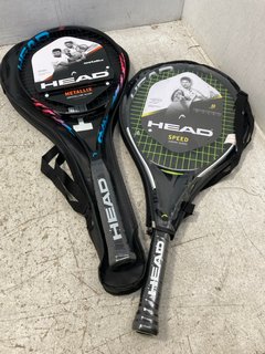 HEAD RADICAL JUNIOR SERIES 25 INCH TENNIS RACKET TO INCLUDE HEAD MX SPARK PRO TENNIS RACKET: LOCATION - C5