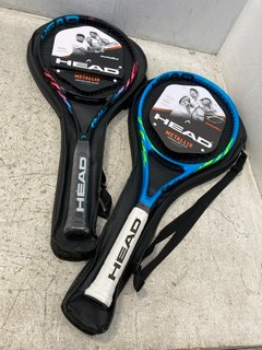 HEAD MX SPARK PRO TENNIS RACKET IN BLACK TO INCLUDE MX SPARK ELITE TENNIS RACKET IN BLUE: LOCATION - C5