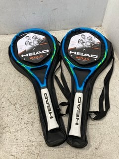 2 X HEAD MX SPARK ELITE TENNIS RACKETS IN BLUE: LOCATION - C5