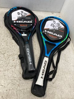 HEAD MX SPARK PRO TENNIS RACKET IN BLACK TO INCLUDE MX SPARK ELITE TENNIS RACKET IN BLUE: LOCATION - C5