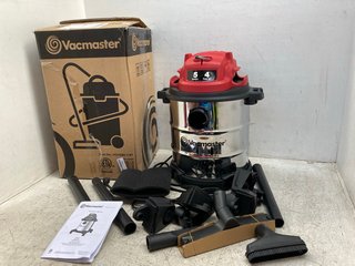 VACMASTER WET & DRY VACUUM CLEANER IN RED/STAINLESS STEEL: LOCATION - C4