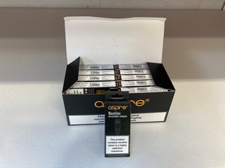 BOX OF ASPIRE NAUTILUS REPLACEMENT ATOMIZERS (PLEASE NOTE: 18+YEARS ONLY. ID MAY BE REQUIRED): LOCATION - C3