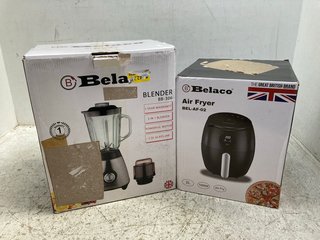 BELACO AIR FRYER BEL-AF-02 2L CAPACITY TO INCLUDE BELACO BLENDER BB-306 1.5L GLASS JAR CAPACITY: LOCATION - C2