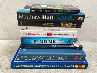 QTY OF ASSORTED BOOKS TO INCLUDE THE ART OF BREAKING GLASS BY MATTHEW HALL: LOCATION - C1