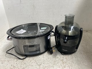 CROCKPOT 5.6L SLOW COOKER TO INCLUDE INSTAX AIR FRYER - MODEL NO. AFB6132BK: LOCATION - WA 6