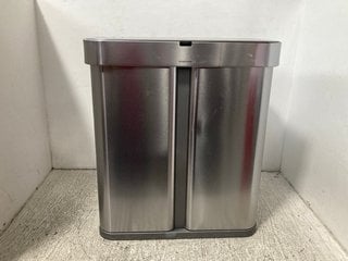 STAINLESS STEEL 2 SECTION PRESS TOP BIN: LOCATION - WA 7