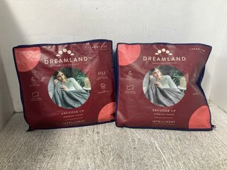 2 X DREAMLAND SNUGGLE UP WARMING THROW - SIZE: 120 x 160 CM: LOCATION - WA 7