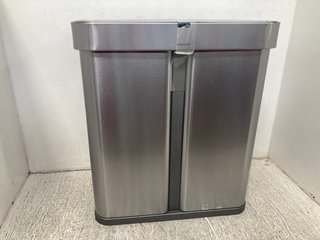 STAINLESS STEEL 2 SECTION PRESS TOP BIN: LOCATION - WA 8