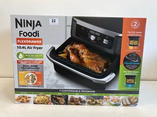 NINJA FOODI FLEXDRAWER 10.4L AIR FRYER IN BLACK - MODEL NO AF500UK : RRP £269.99: LOCATION - BOOTH