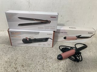 3 X HAIR APPLIANCES TO INCLUDE BABYLISS VOLUMIZED SMOOTH SALON BLOW - DRY: LOCATION - WA 10