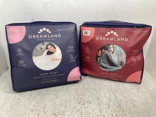 DREAMLAND SNUGGLE UP WARMING THROW - SIZE: 120 x 160 CM TO INCLUDE DREAMLAND SLEEP TIGHT DELUXE FLEECY MATTRESS WARMER - SIZE: 160 x 150 CM: LOCATION - WA 10