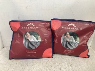 2 X DREAMLAND SNUGGLE UP WARMING THROW - SIZE: 120 x 160 CM: LOCATION - WA 10