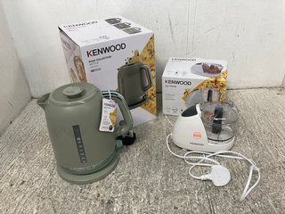 KENWOOD 300W MINI CHOPPER TO INCLUDE KENWOOD DUSK COLLECTION 1.7L KETTLE- NATURAL LUXURY: LOCATION - WA 11