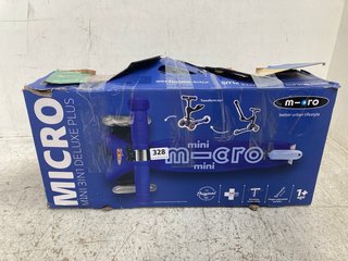 MICRO MINI 3IN1 DELUXE PLUS SCOOTER IN BLUE: LOCATION - A 14