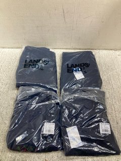 4 X PAIRS OF LADIES LANDS END STRAIGHT LEG JEANS IN DARK INDIGO - UK SIZE: X LARGE: LOCATION - B 2