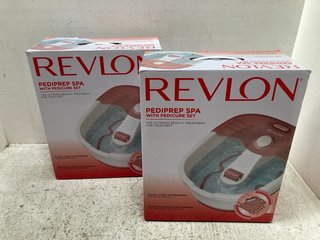 2 X REVLON PEDIPREP SPA WITH PEDICURE SET: LOCATION - B 5