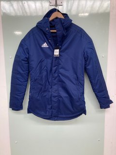 ADIDAS PUFFED PARKA IN NAVY - UK SIZE: XS: LOCATION - B 10