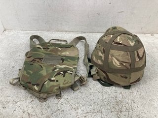 RIDER 3L HYDRATION PACK MTP HELMET COVER TO INCLUDE MILITARY HELMET: LOCATION - B 10