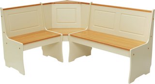 HAVERSHAM SOLID PINE CORNER DINING SET & BENCH IN NATURAL - RRP £299: LOCATION - B3