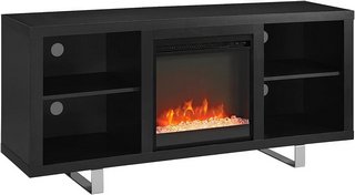 58 MODERN ELECTRIC FIREPLACE TV STAND IN BLACK - RRP £389: LOCATION - B3