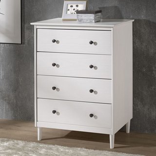 2 X WENDOVER 4 DRAWER CHESTS IN WHITE - COMBINED RRP £798: LOCATION - B3