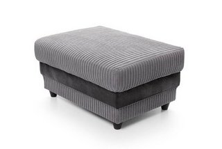 DRAKES 70CM WIDE RECTANGLE FOOTSTOOL OTTOMAN IN GREY - RRP £244: LOCATION - B3