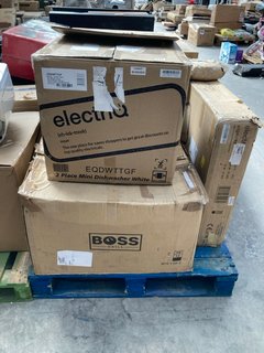 (COLLECTION ONLY) PALLET OF ASSORTED KITCHEN APPLIANCES TO INCLUDE ELECTRIQ MINI DISHWASHER: LOCATION - A7