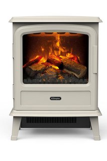 DPEBBLE OPTIMYST FREESTANDING ELECTRIC FLAME EFFECT STOVE IN GREY - RRP £539: LOCATION - B1