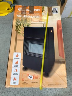 DAEWOO 4100W GAS HEATER WITH REGULATOR IN BLACK: LOCATION - AR5