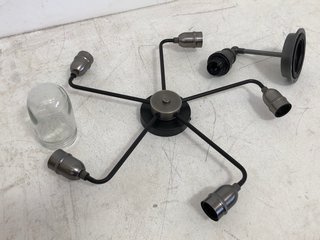 3 X ASSORTED LIGHTING TO INCLUDE INDUSTVILLE BROOKLYN OUTDOOR DOME WALL LIGHT IN BLACK: LOCATION - B1