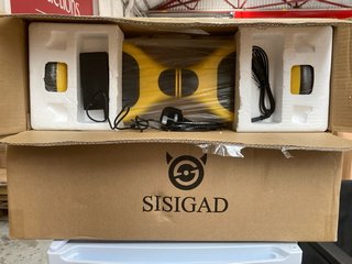 (COLLECTION ONLY) 2 X SISIGAD ELECTRIC HOVERBOARDS IN YELLOW & BLACK/GREY: LOCATION - AR17