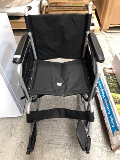 FREE TO BE FOLDABLE WHEELCHAIR WITH FOOTRESTS IN BLACK: LOCATION - A8