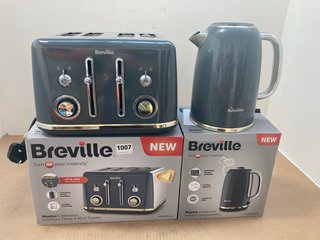 BREVILLE MOSTRA COLLECTION PREMIUM GLOSS 4 SLICE TOASTER TO INCLUDE MATCHING KETTLE - COMBINED RRP £180: LOCATION - AR11