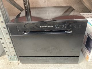 RUSSELL HOBBS TABLE TOP DISHWASHER IN BLACK - MODEL: RHTTDW6B - RRP: £270: LOCATION - AR12