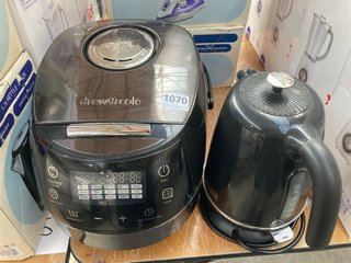 DREW & COLE CLEVER CHEF DIGITAL MULTICOOKER IN BLACK TO INCLUDE KENWOOD KETTLE IN BLACK: LOCATION - A6